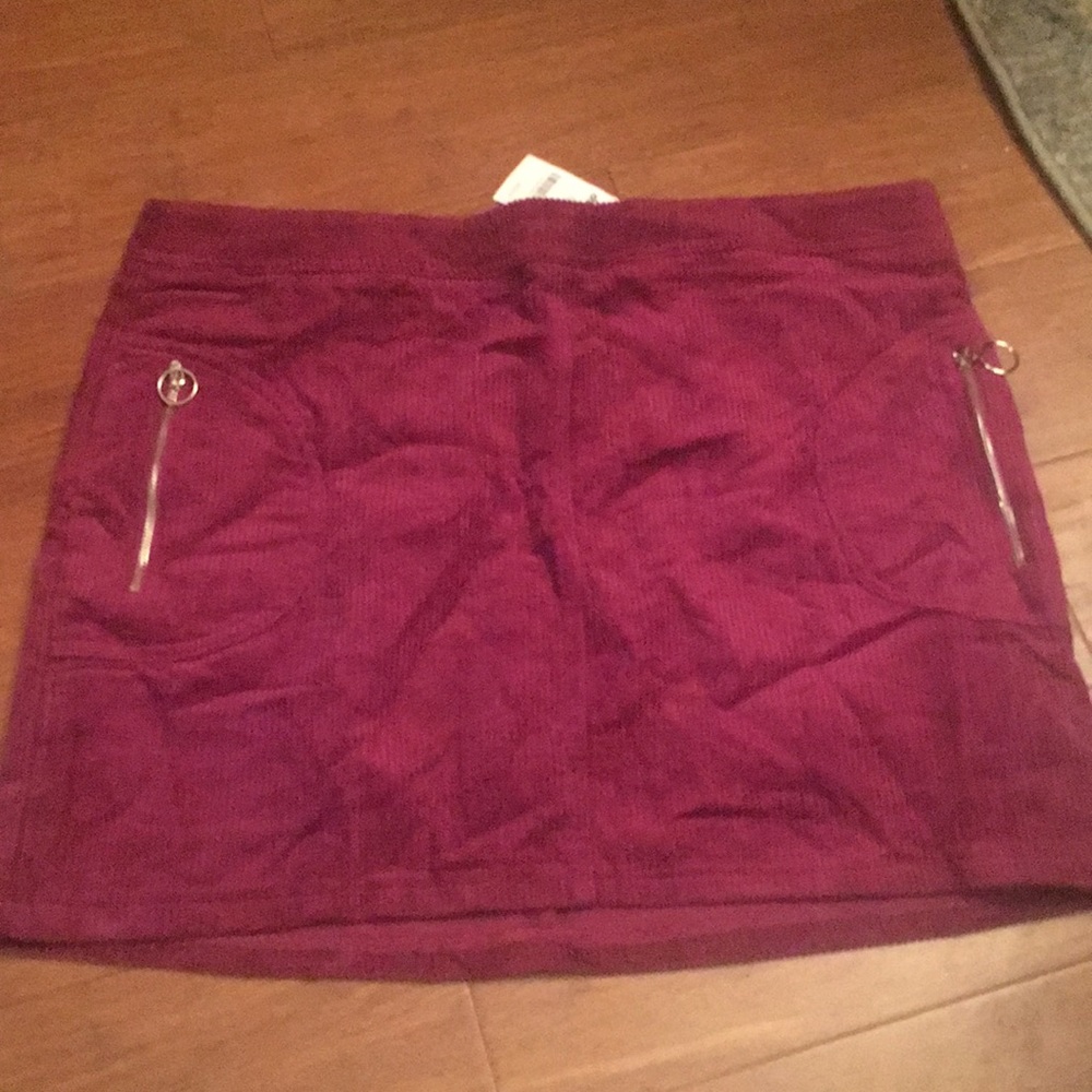 Corduroy mini skirt- mauve/dark pink